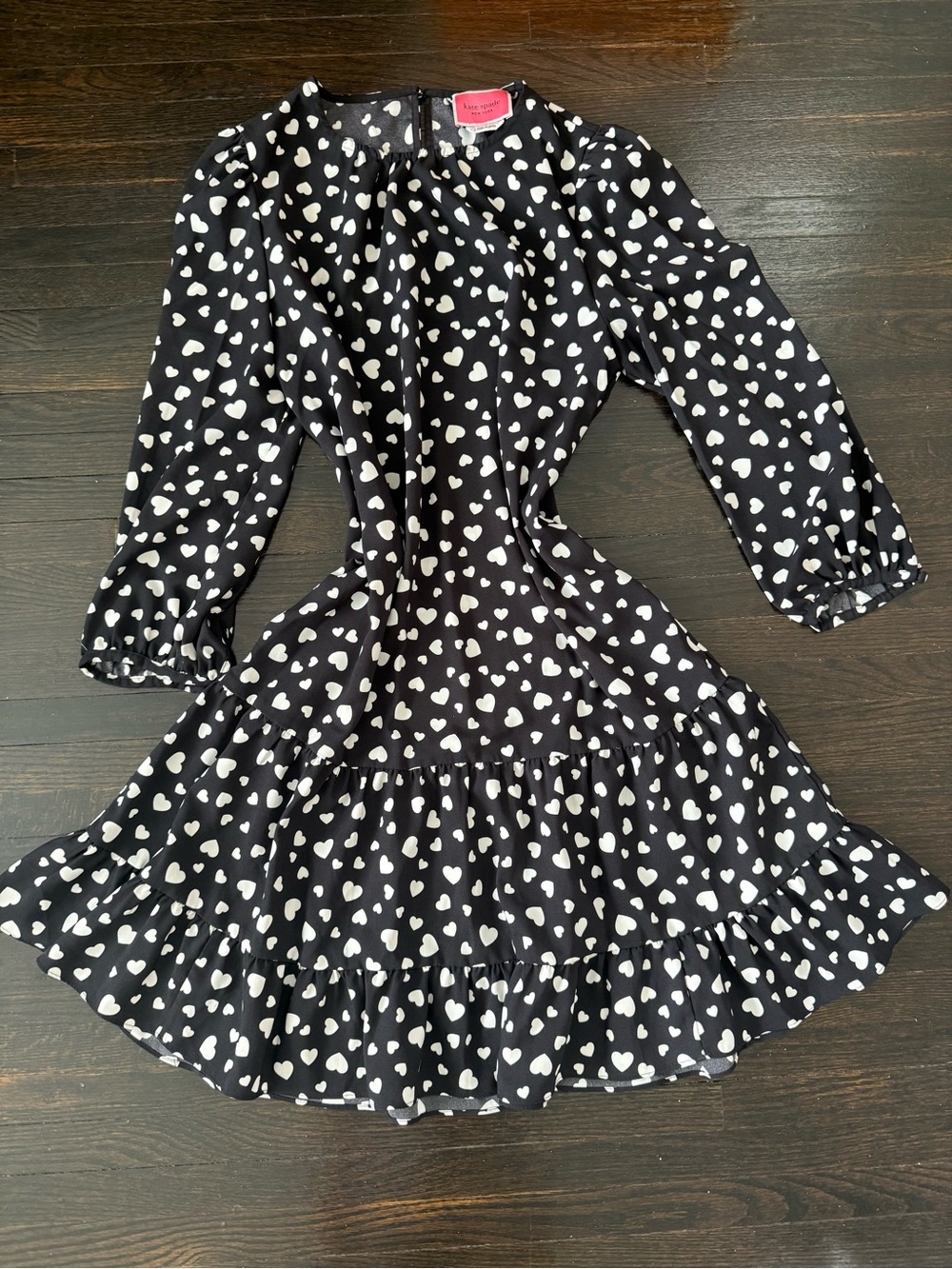 kate spade Black Dress with White Heart Print